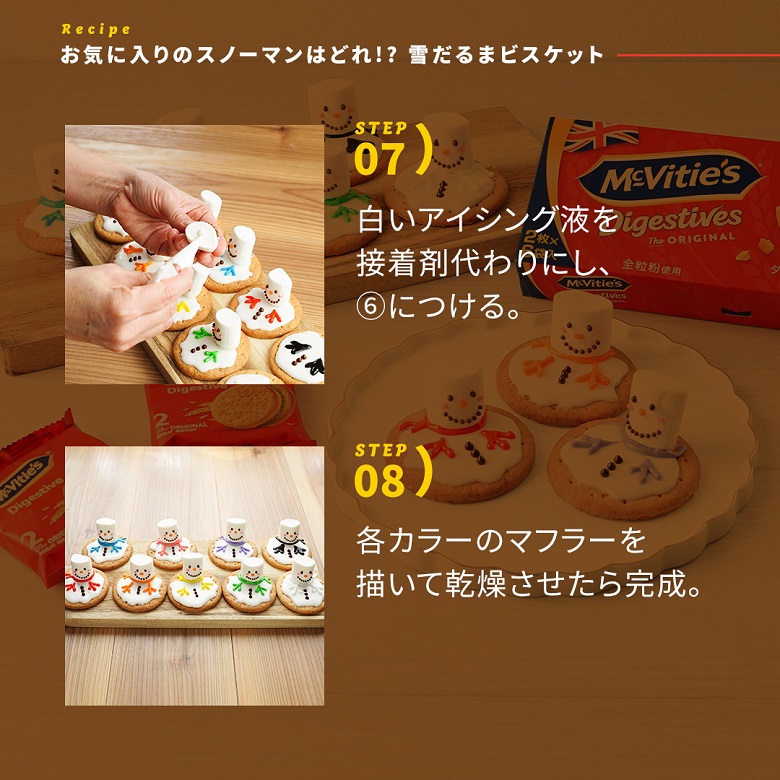 雪だるまビスケットの作り方⑤