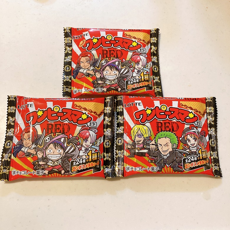 ワンピースマンチョコREDパッケージ3種