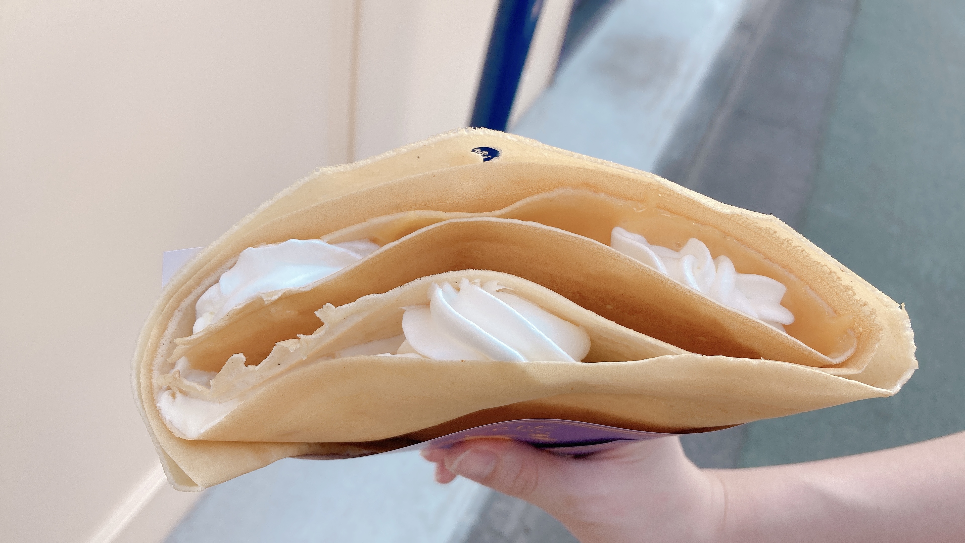 上から見たクレープ
