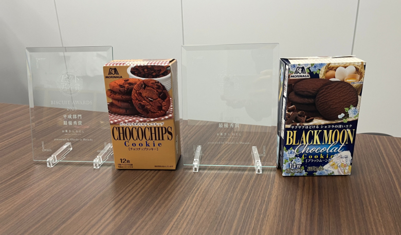 受賞商品と盾