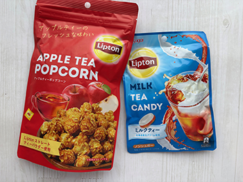 リプトン アップルティーポップコーン、ミルクティーキャンディ