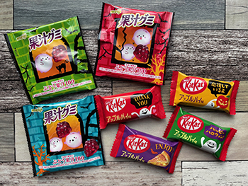 果汁グミ、キットカット アップルパイの個包装