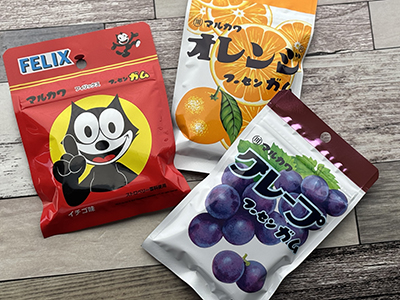 「マルカワ」のガム3種
