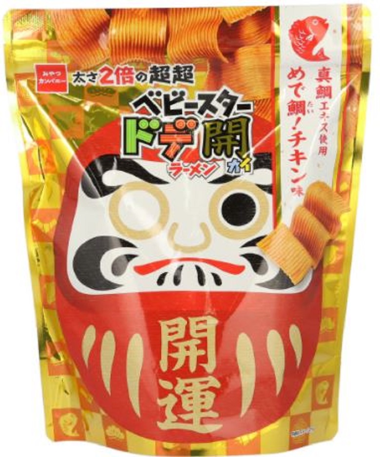 おやつカンパニー　ベビースター超超ドデ開ラーメンめで鯛チキン味