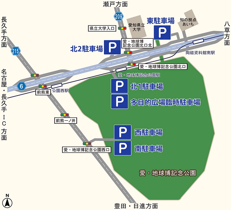 ジブリパーク駐車場マップ