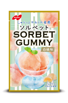 ノーベル製菓｜ソルベットグミ 白桃味