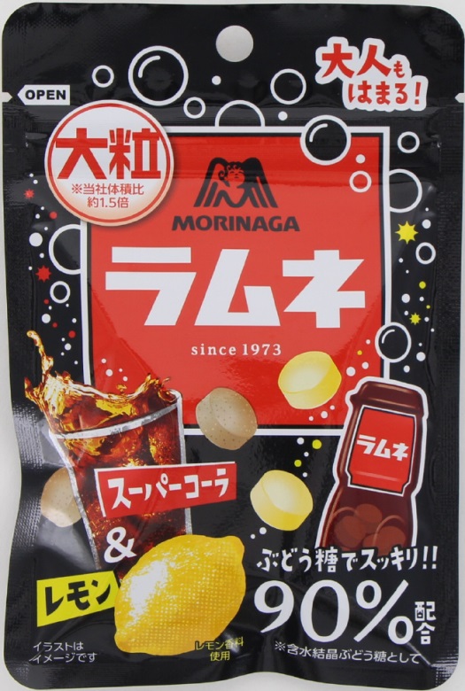 森永製菓　大粒ラムネ＜スーパーコーラ＆レモン＞