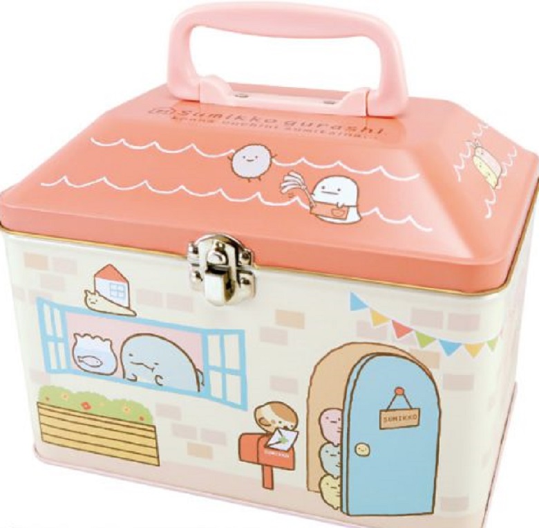 ②すみっコぐらしハウス型手提げ缶