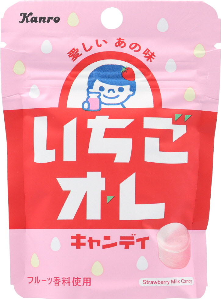 カンロ　いちごオレキャンデイ