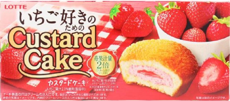 ロッテ　いちご好きのためのカスタードケーキ