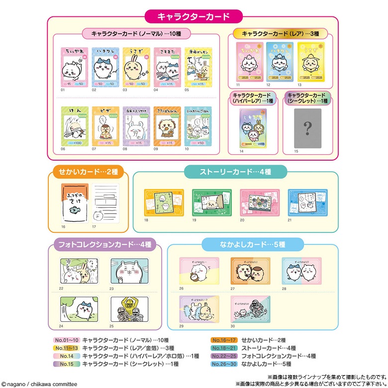 ちいかわ_コレクションカードグミ_2_ラインナップ