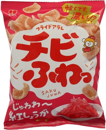 ひざつき製菓　チビふわっアラレ紅しょうが
