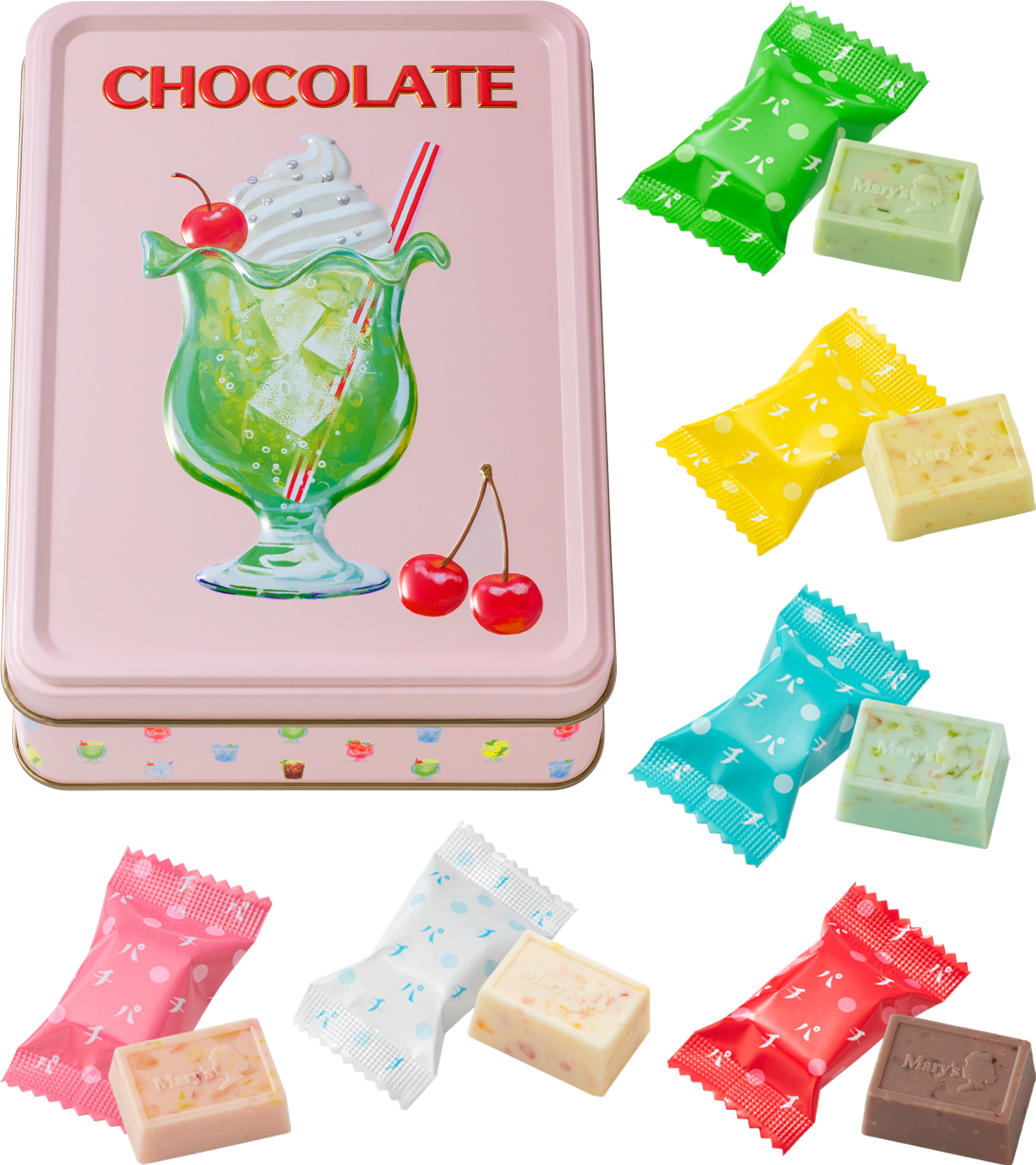 ぱちぱちキャンディチョコレートアソート缶