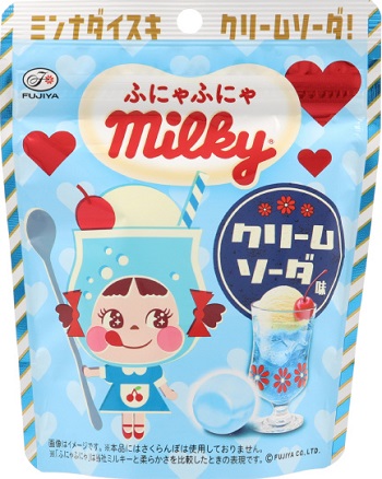 不二家　ふにゃふにゃミルキー（クリームソーダ味）