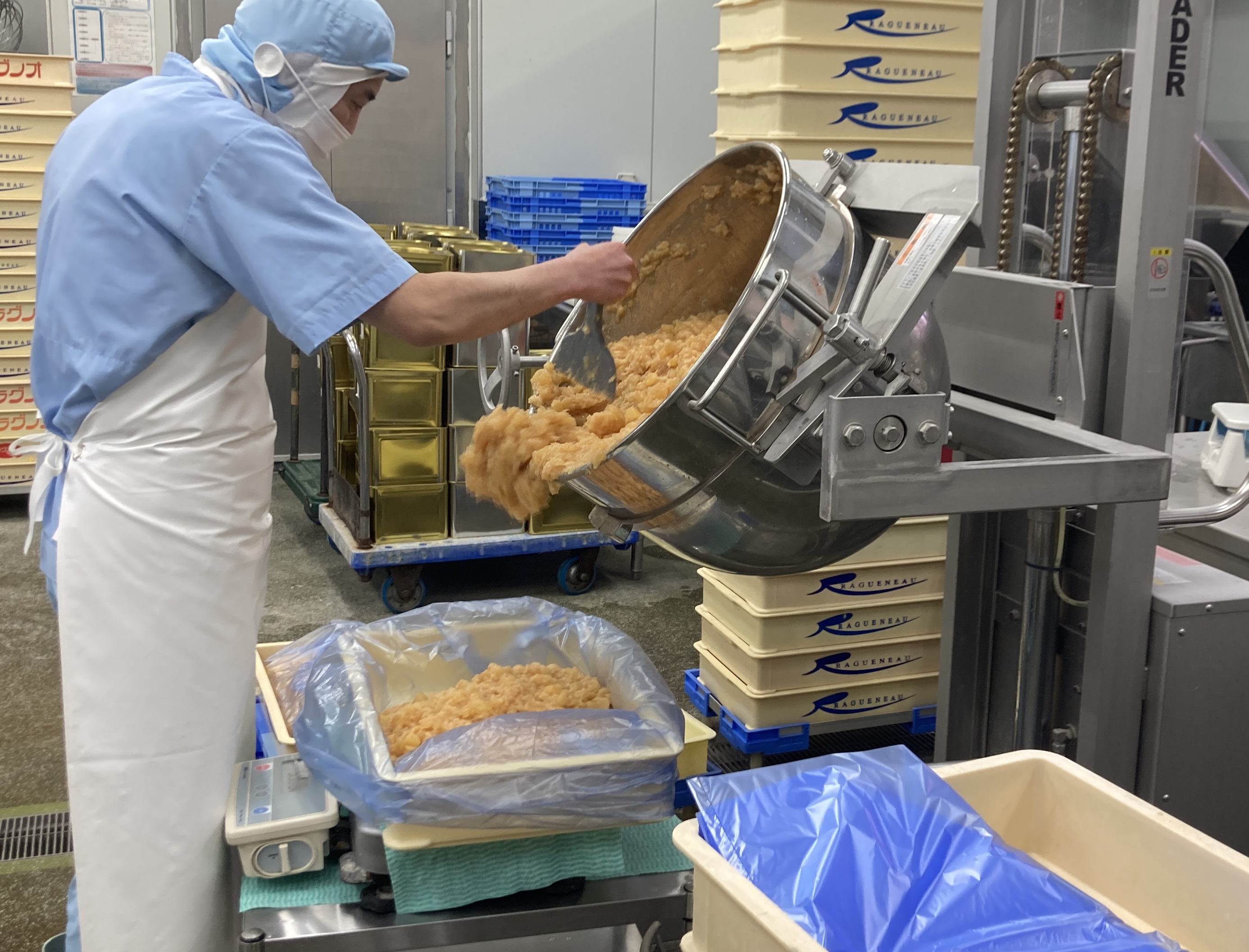 りんごジャム製造工程