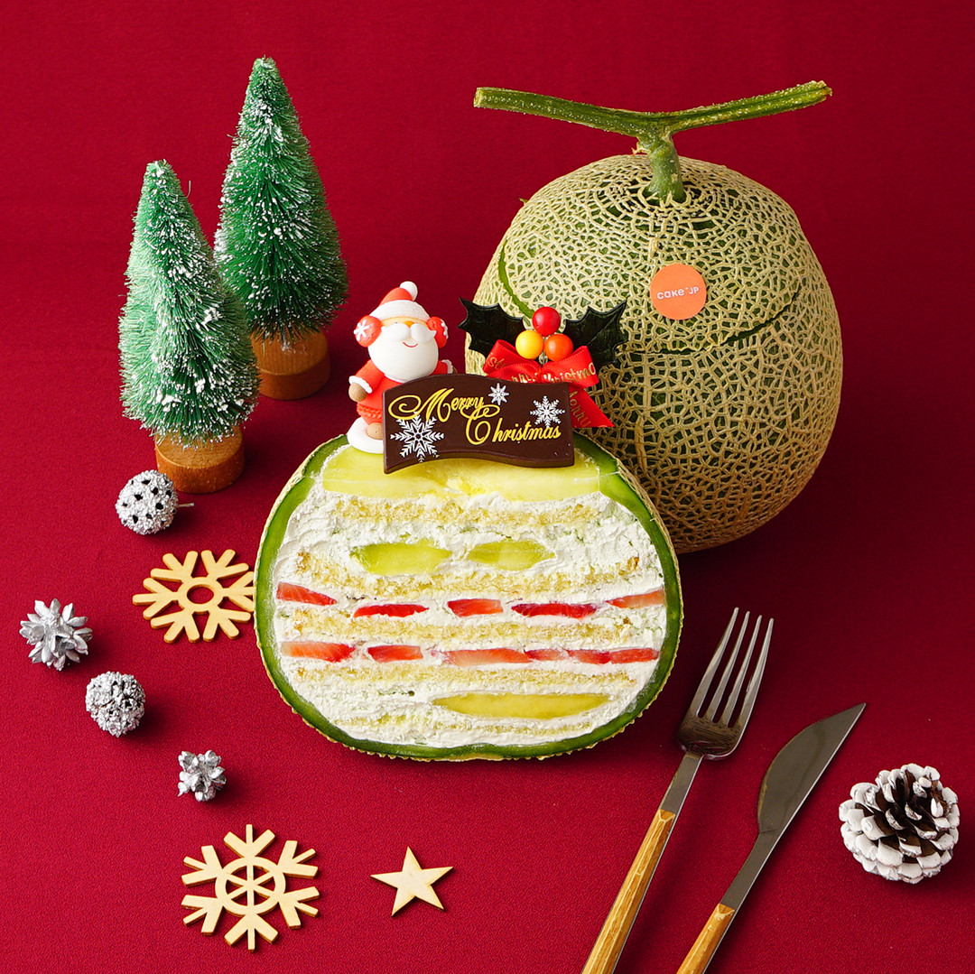 クリスマスまるごとメロンケーキ