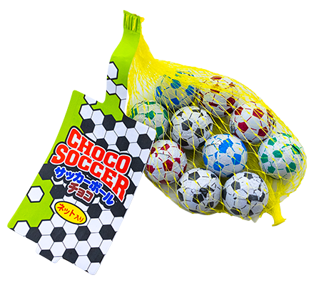 やおきん　サッカーボールチョコネット入り