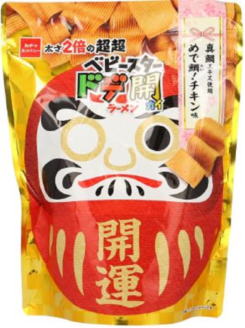 おやつカンパニー　ベビースター超超ドデ開ラーメンめで鯛！チキン味