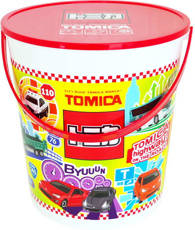 タカラトミーアーツ　トミカお菓子入りバケツ