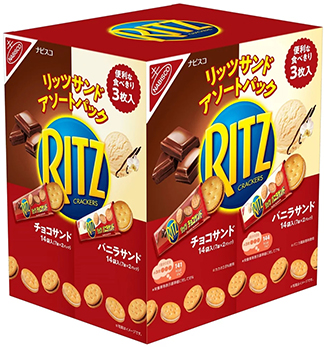 ナビスコ リッツサンド チョコ&バニラ 187g x 4袋