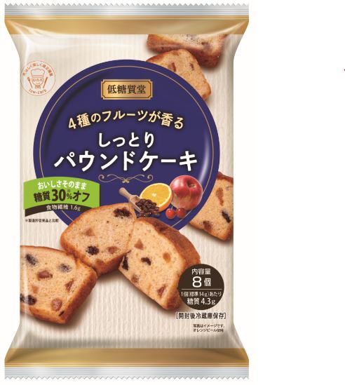 低糖質堂　4種のフルーツが香る しっとりパウンドケーキ