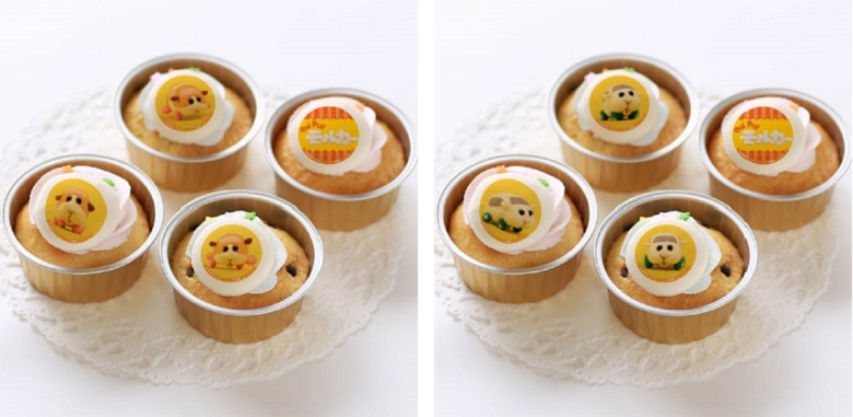 プリカップケーキ４個セット（特典缶バッジ付）