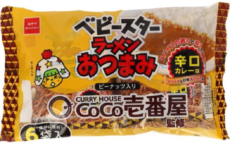 おやつカンパニー　ベビースターラーメンおつまみココイチ辛口カレー味６袋入