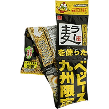 ラー麦を使ったベビースター九州限定とんこつラーメン味