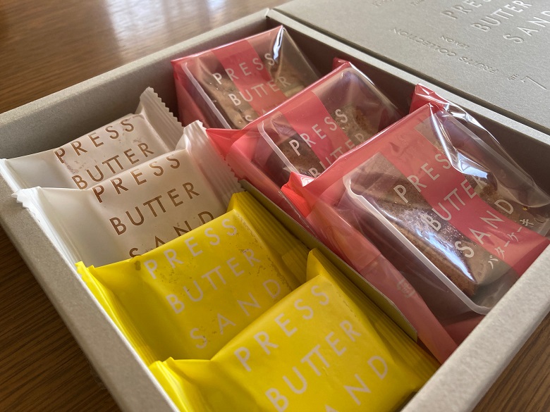 プレスバターサンド　中身アップ