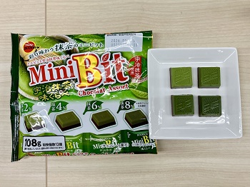 ブルボン　108g ミニビット 宇治抹茶味くらべを実食