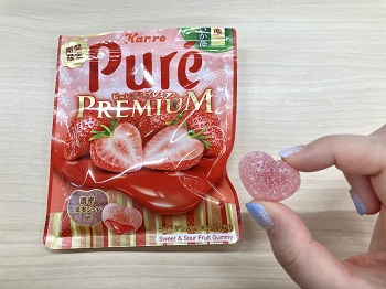 カンロ　ピュレグミプレミアム 栃木産とちあいか苺を実食