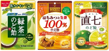 扇雀飴本舗のど飴3品