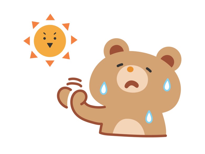暑いイラスト