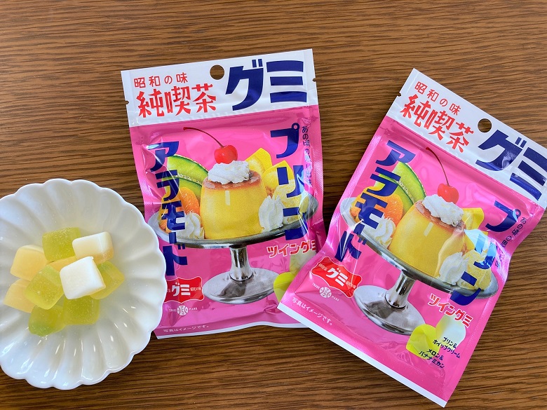 純喫茶グミプリンアラモード中身パッケージ上から