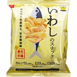 おやつカンパニー　素材市場いわしのスナック（ほんのり生姜香る、甘辛醤油味）