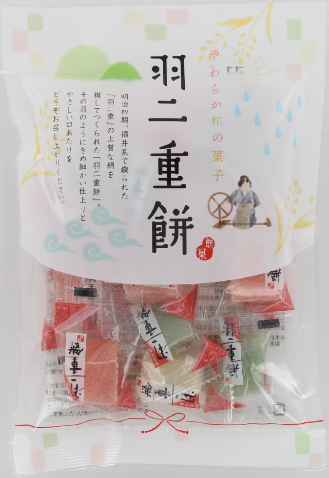 三色羽二重餅