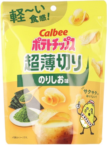 カルビー　ポテトチップス超薄切り のりしお味