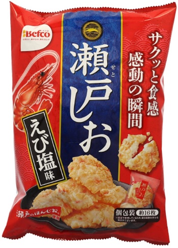 栗山米菓　76g 瀬戸しお えび塩味