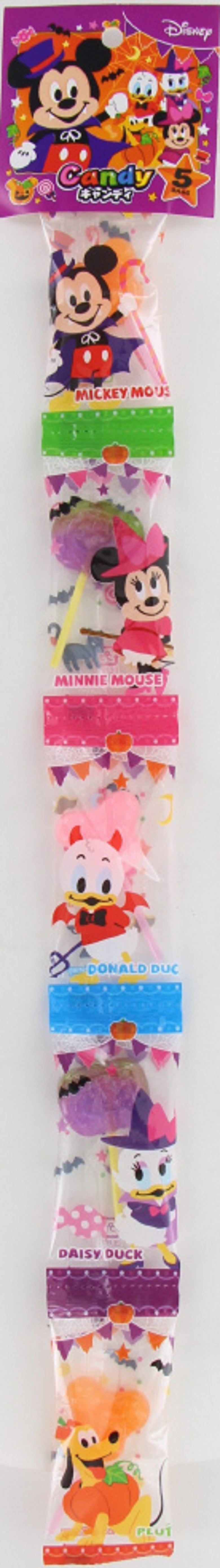 ハート　ＨＷ５連棒キャンディ／ディズニーキャラクター